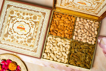 Brown Floral Dryfruit Box